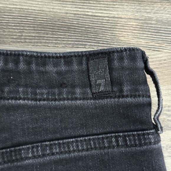 7 For All Mankind Portia Megaflare Jeans Sailor Black Women’s 26 Flare Boho 70's - Picture 10 of 11